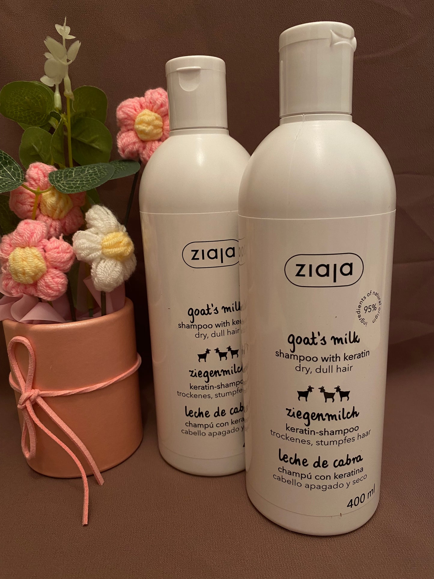 Shampoing kératine et lait de chèvre